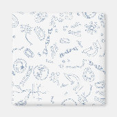 生物学の科学図デザイン マグネット (正面)