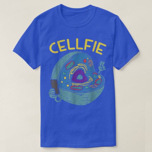 生物学の面白い科学教師セルフィー Tシャツ (デザイン正面)