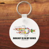 生物学は私の遺伝子にある(DNA複製) キーホルダー (正面)