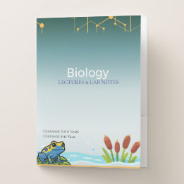 生物学フォルダー - 勉強ノートとラボ整理 ポケットフォルダー