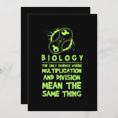 生物学先生おもしろいことわざ生物学者ギフト シーズンカード (正面/裏面)