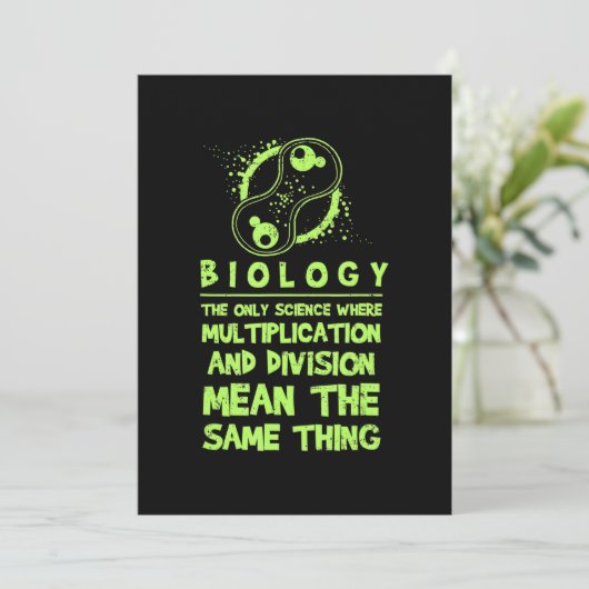生物学先生おもしろいことわざ生物学者ギフト シーズンカード (スタンド正面)