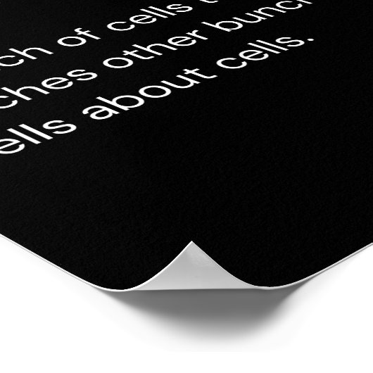 生物学先生おもしろい科学者の定義 ポスター (角)