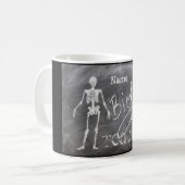 生物学先生ギフトパーソナライズされた骨格 コーヒーマグカップ (正面左)