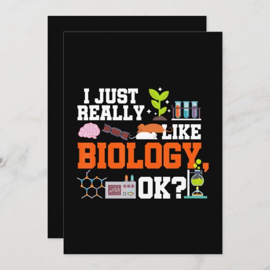 生物学先生ギフト科学生物学 シーズンカード (正面/裏面)