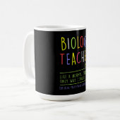 生物学先生生物学教え学教え学 コーヒーマグカップ (正面左)