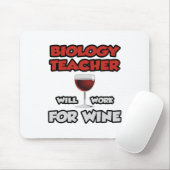 生物学先生...ワインのために働く マウスパッド (マウス)