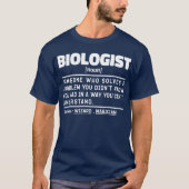 生物学名詞科学の恋人クール生物学学生 Tシャツ (正面)