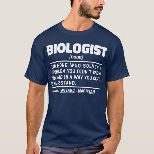 生物学名詞科学の恋人クール生物学学生 Tシャツ (正面)