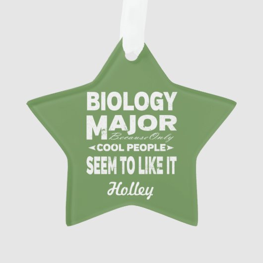 生物学大専攻の学カッコいいは好きな人のみ オーナメント (裏面)