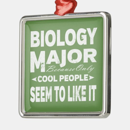 生物学大専攻の学カッコいいは好きな人のみ メタルオーナメント (左)