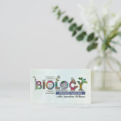 生物学理科指導サービス – 先生 名刺 (スタンド正面)