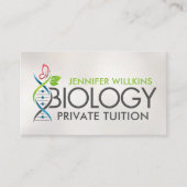 生物学理科指導サービス – 先生 名刺 (正面)