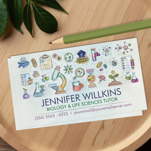 生物学理科指導サービス – 先生 名刺