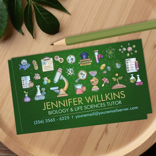生物学理科指導サービス – 先生 名刺