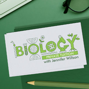 生物学理科指導サービス – 先生 名刺