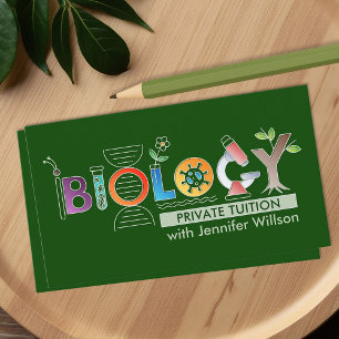 生物学理科指導サービス – 先生 名刺