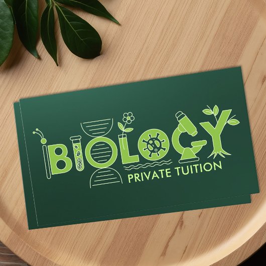 生物学理科指導サービス – 先生 名刺