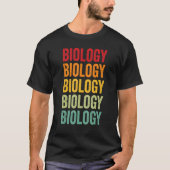生物学生物学ホビーストレインボーデザイン Tシャツ (正面)
