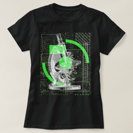 生物学生物学者顕微鏡微生物学者 Tシャツ (デザイン正面)