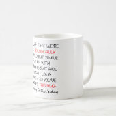 生物学的に関係のない父の日 コーヒーマグカップ (正面右)