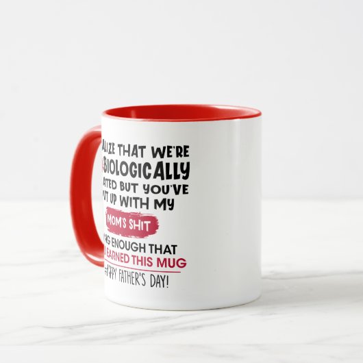 生物学的に関連していないが、あなたが置かれる – ギフト マグカップ (正面左)