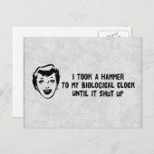 生物学的クロックなんて死んでしまえ ポストカード (正面/裏面)