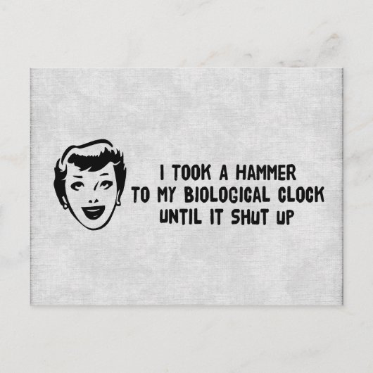 生物学的クロックなんて死んでしまえ ポストカード (正面)