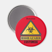生物学的災害［有害物質］おもしろい警告標識サンダー_コーブ マグネット (正面/裏面)