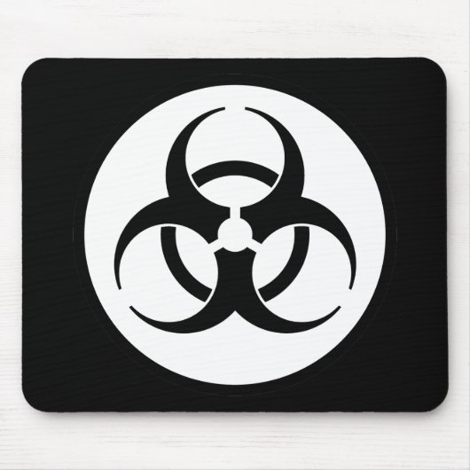 生物学的災害［有害物質］の記号のマウスパッド マウスパッド (正面)