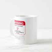 生物学的災害［有害物質］の警告のコーヒー・マグ(円形になる) コーヒーマグカップ (正面左)