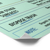 生物学的災害［有害物質］をこぼすクリーンアップの指示ポスター ポスター (角)