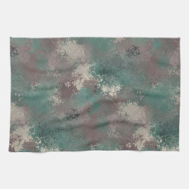 生物学的災害［有害物質］ウッドランド迷彩柄タオル キッチンタオル