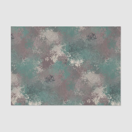 生物学的災害［有害物質］ウッドランド迷彩柄ティッシュペーパー 薄葉紙 (正面)