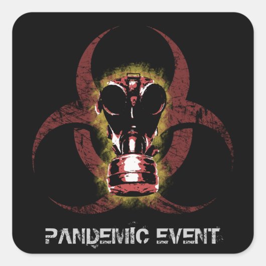 生物学的災害［有害物質］ガスマスクのカスタマイズ スクエアシール (正面)