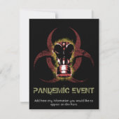 生物学的災害［有害物質］ガスマスクのカスタマイズ 招待状 (正面)