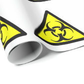 生物学的災害［有害物質］シンボルの折り返し紙 ラッピングペーパー (ロールコーナー)