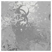 生物学的災害［有害物質］シンボルアーバン迷彩柄織物 ファブリック (クローズアップ)