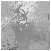 生物学的災害［有害物質］シンボルアーバン迷彩柄織物