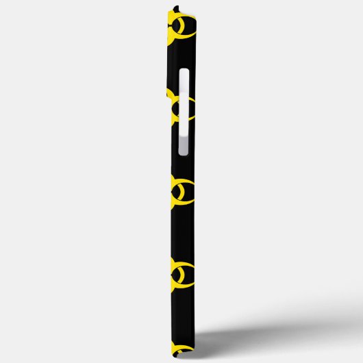 生物学的災害［有害物質］シンボルパターン電話ケース付き/カスタム文字 Case-Mate iPhoneケース (裏面 / 左)