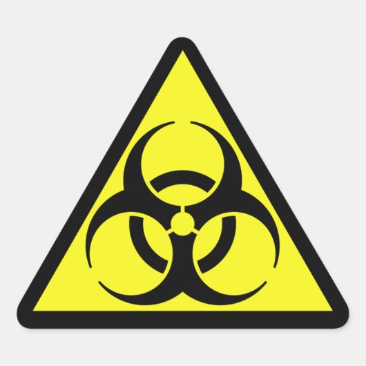 生物学的災害［有害物質］シール 三角形シール (正面)
