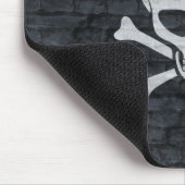 生物学的災害［有害物質］スカル（グレーレンガ付き） マウスパッド (コーナー)