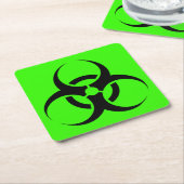 生物学的災害［有害物質］ スクエアペーパーコースター (アングル)