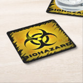 生物学的災害［有害物質］ スクエアペーパーコースター (アングル)