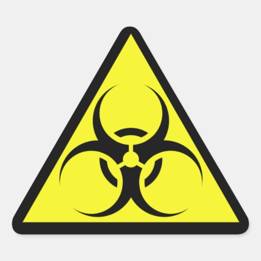 生物学的災害［有害物質］ 三角形シール (正面)