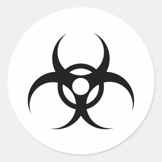 生物学的災害［有害物質］廃棄物記号 ラウンドシール (正面)