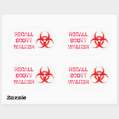 生物学的災害［有害物質］ 楕円形シール (シート)