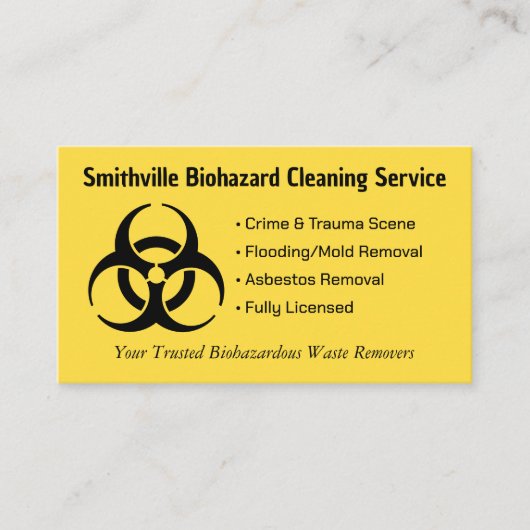 生物学的災害［有害物質］業界カスタマイズ-  – 名刺 (正面)