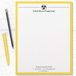 生物学的災害［有害物質］業界 – 黒(黄色縁ど) レターヘッド