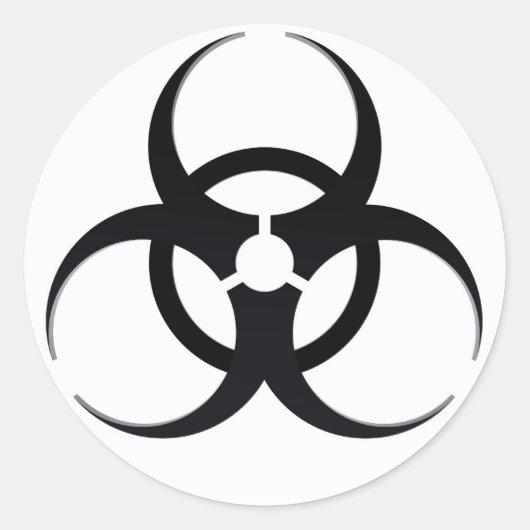 生物学的災害［有害物質］標識 ラウンドシール (正面)